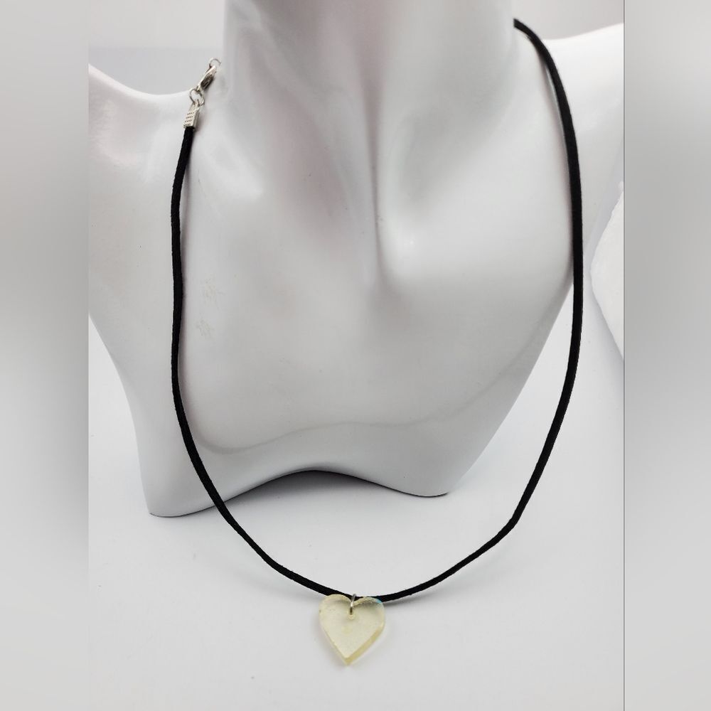 Trending 1990s acrylic heart necklace N2233‎